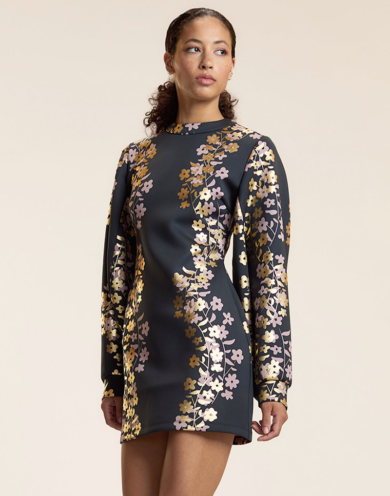 Gold Foil Bonded Dress 1