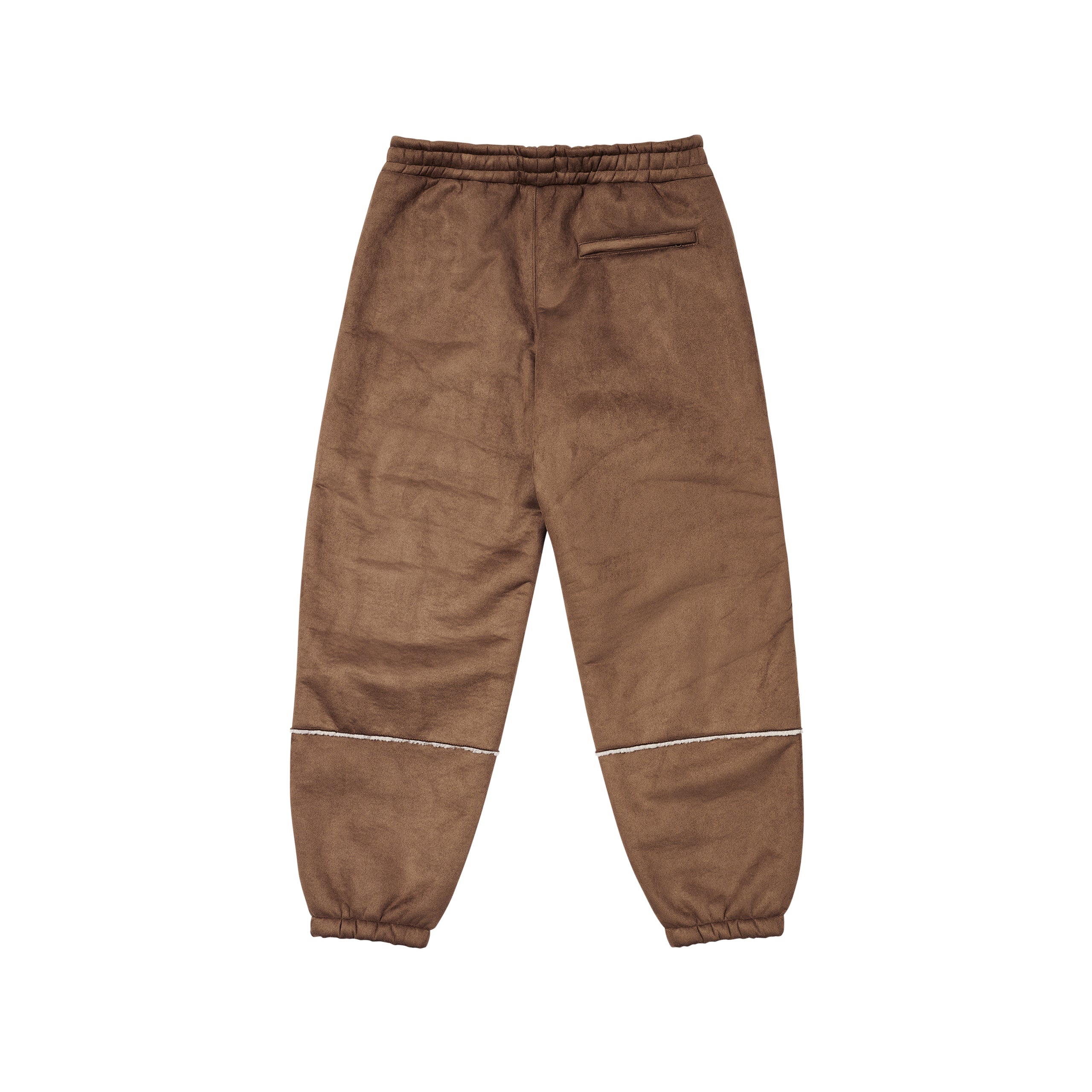 SHERPA FAUX SUEDE JOGGER CAKED BROWN - 2