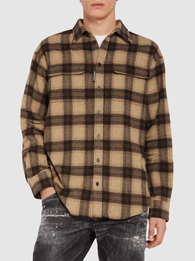 Canadian plaid wool blend shirt - 3