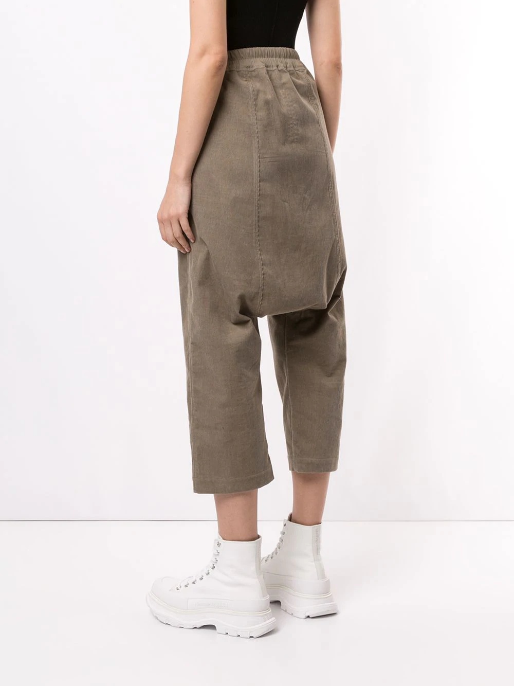 drop-crotch drawstring trousers - 4