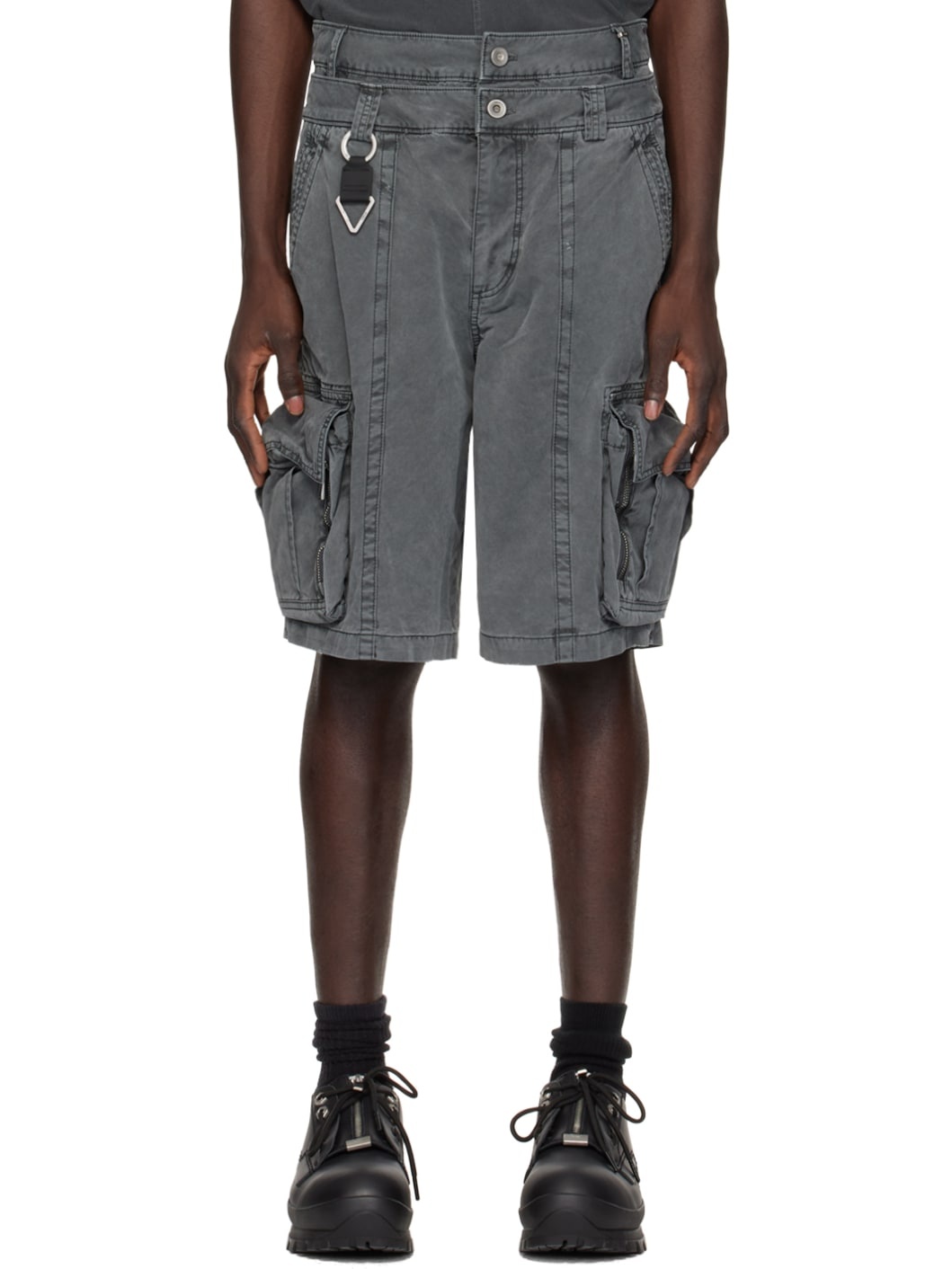 Gray Mechanist Shorts - 1