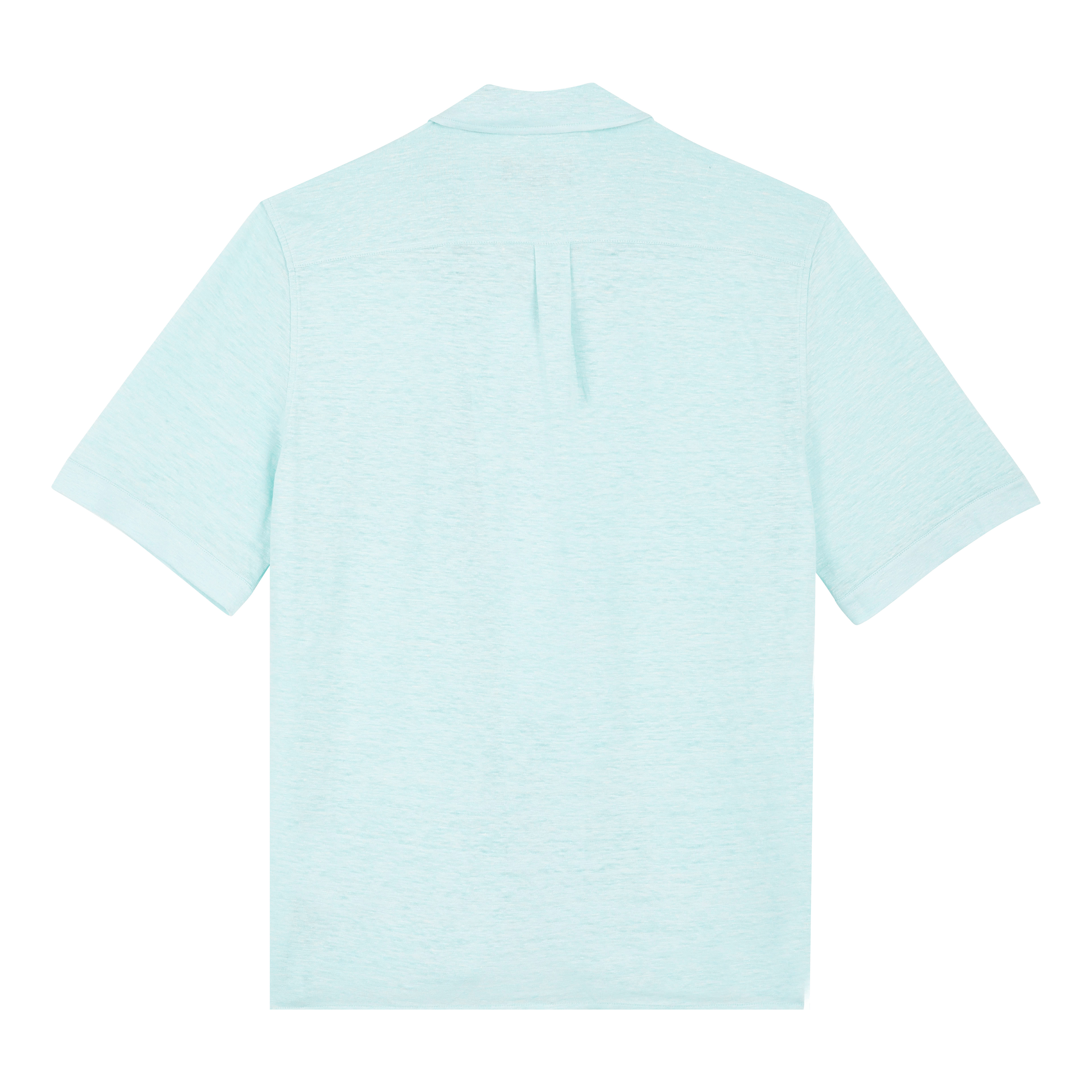 Unisex Linen Bowling Shirt Solid - 2