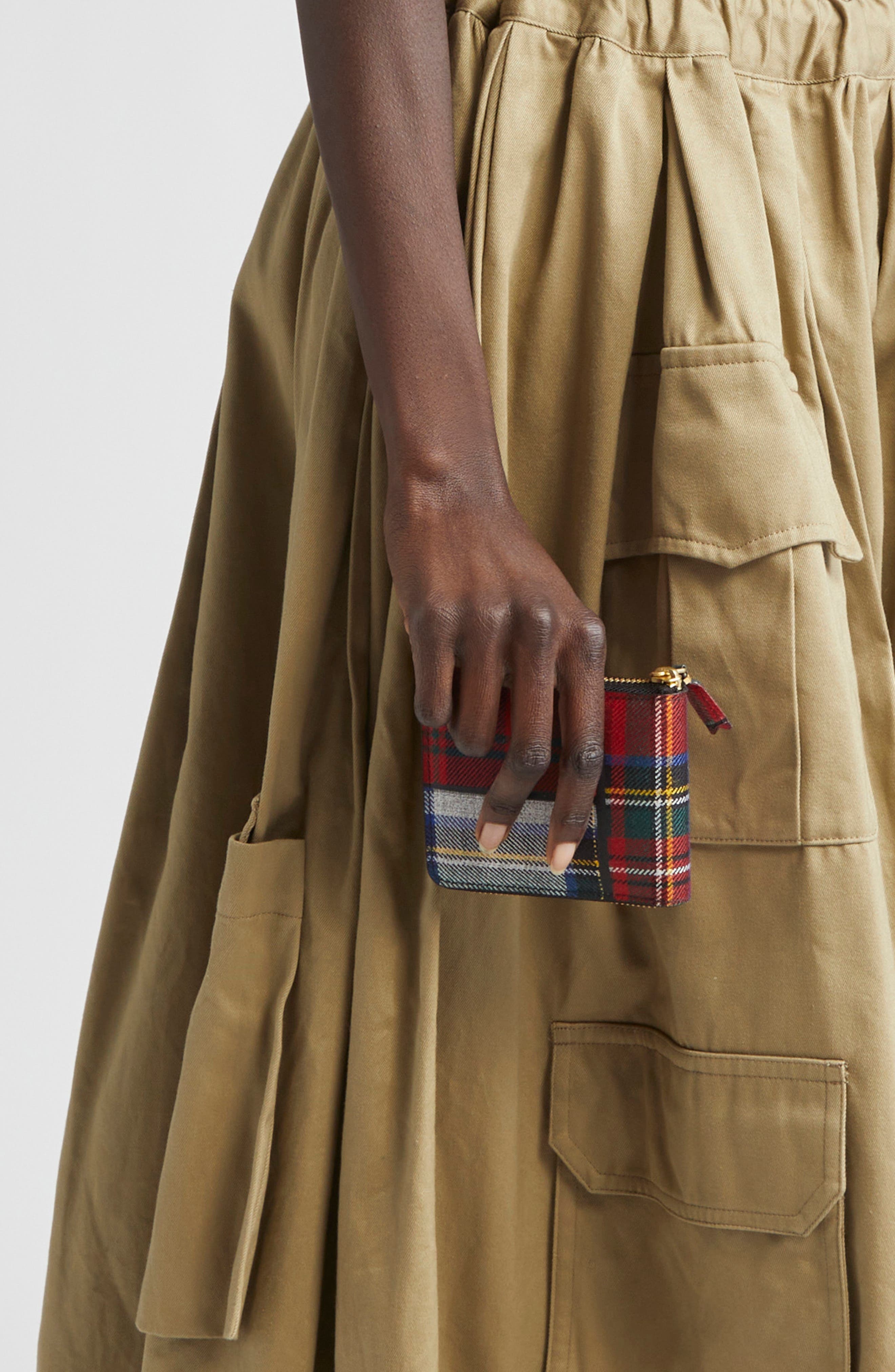 Comme des Garçons Wallets Tartan Patchwork Wool Wallet in Red at Nordstrom - 3