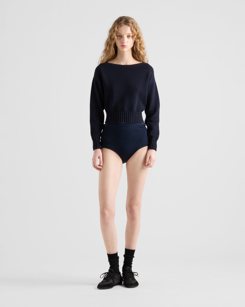 Prada Cotton boat neck sweater outlook