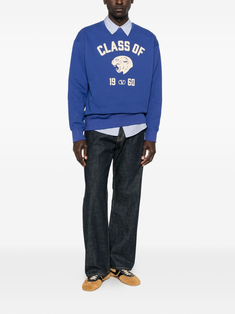 Valentino panther-logo cotton sweatshirt outlook