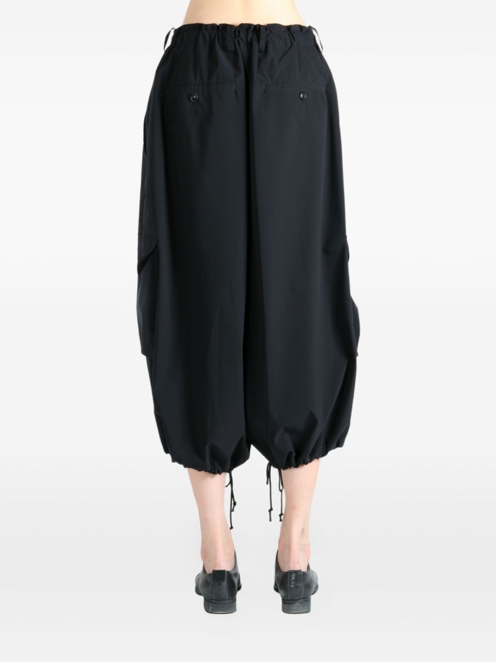 drawstring cropped trousers - 4