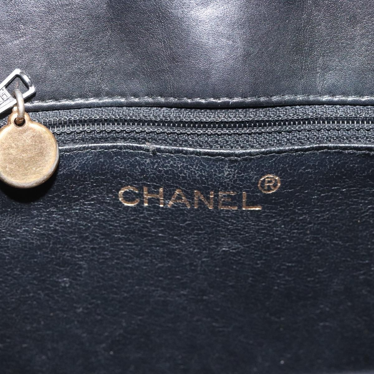 CHANEL Hand Bag Leather Black CC - 15