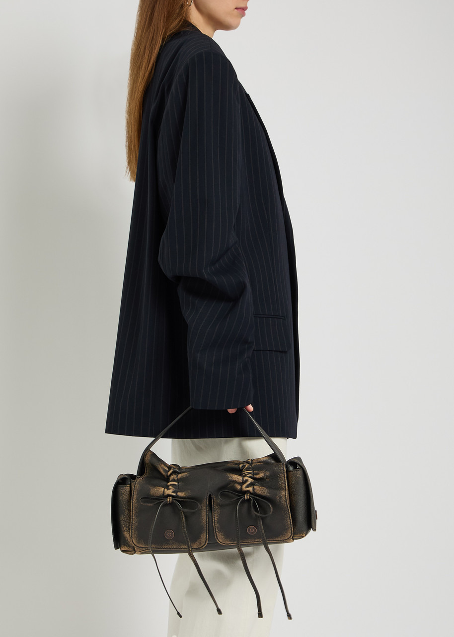 Acne Studios Multipocket Faded Grained-leather top Handle bag - 5