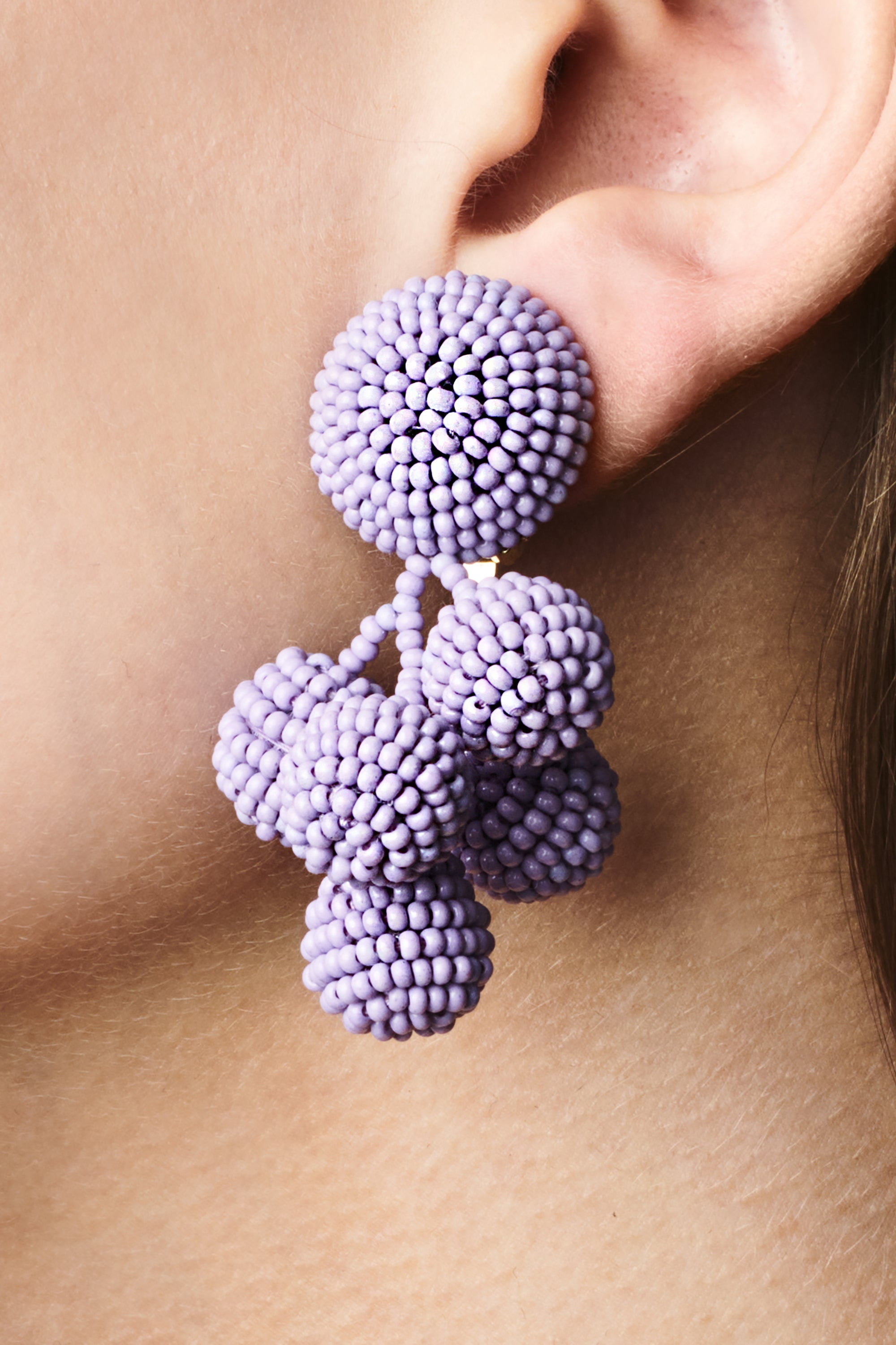 MINI COCONUTS EARRINGS - LILAC - 2