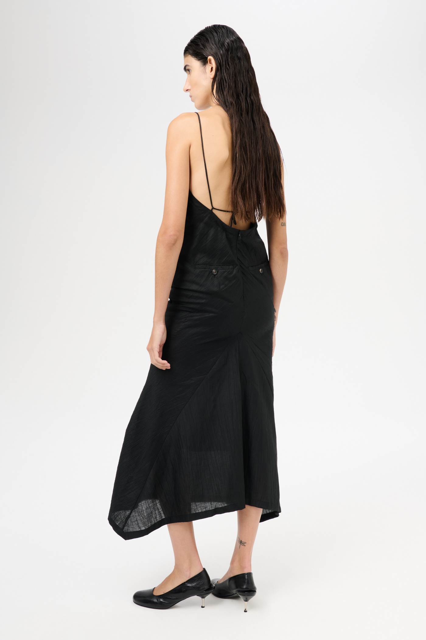 【関税込み】OUR LEGACY ブラック Naiad マキシワンピース Our Legacy Naiad Dress Bohemian Black Forever Crinkle