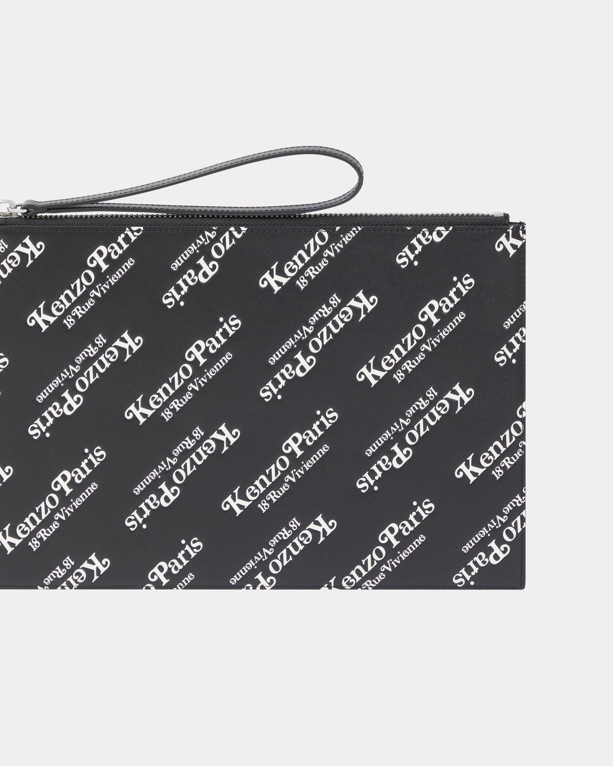 Large leather 'KENZOGRAM' pouch - 3