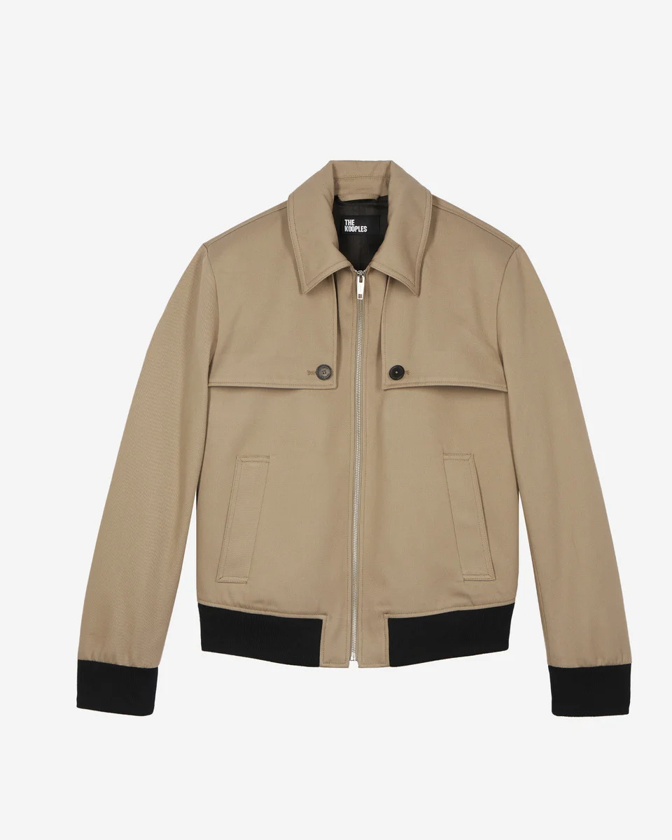 BEIGE BIB JACKET - 1