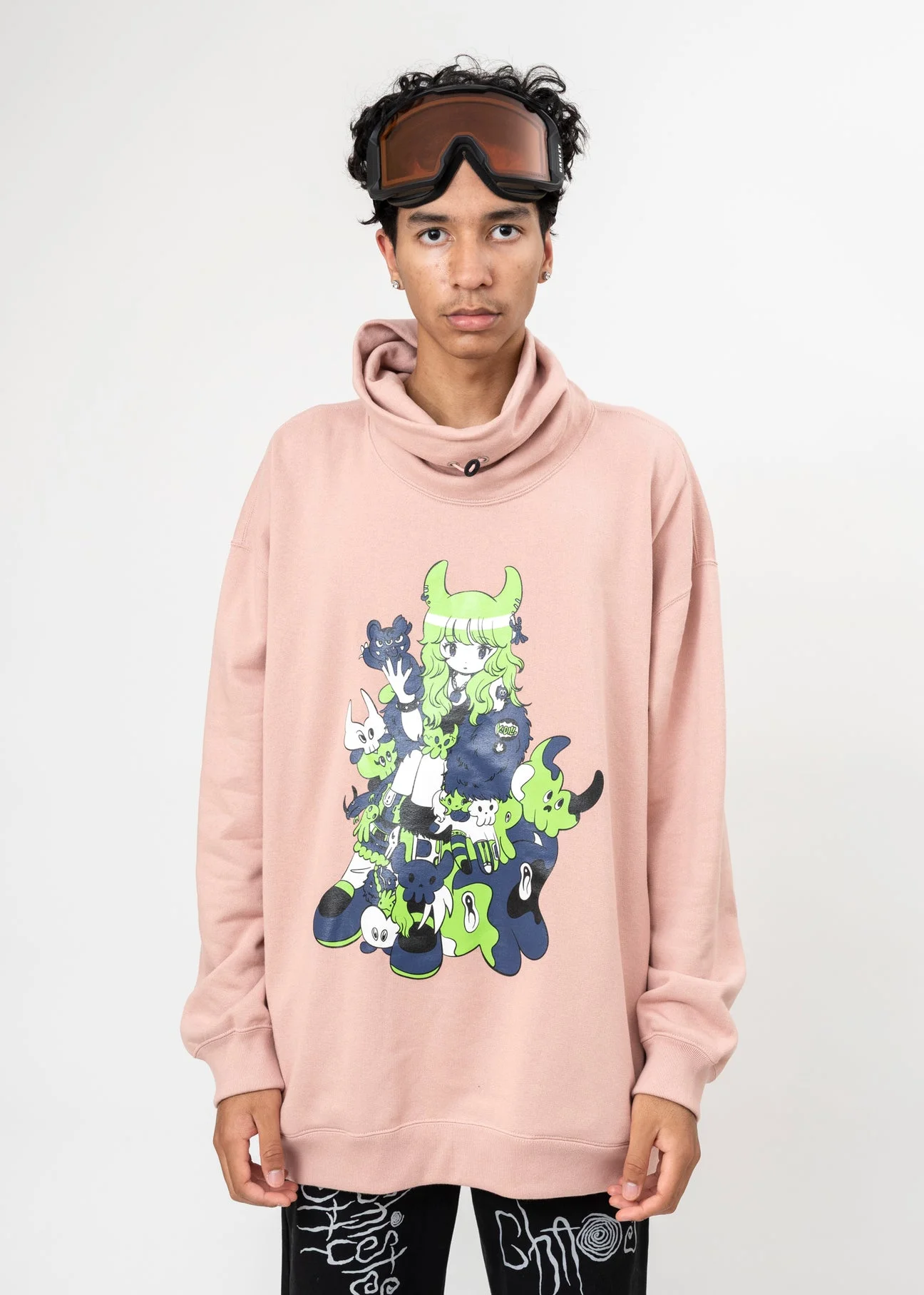 PINK Kidill Punk Girl Raglan Pull-over Sweat - 1