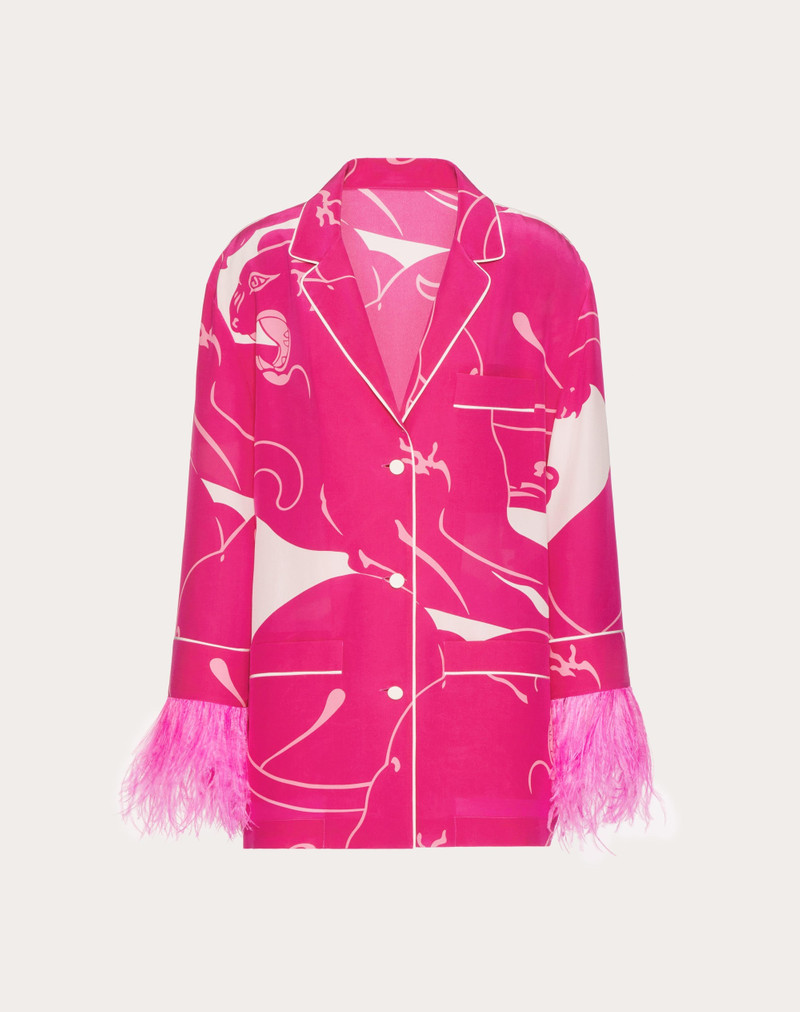 PANTHER CREPE DE CHINE BLOUSE 1