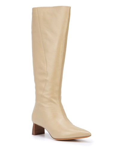 Vince stacked-heel leather boots outlook