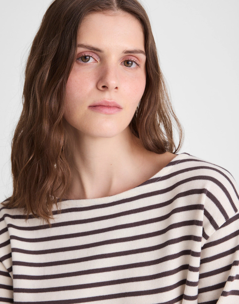Striped Boatneck Long-Sleeve Tee 6