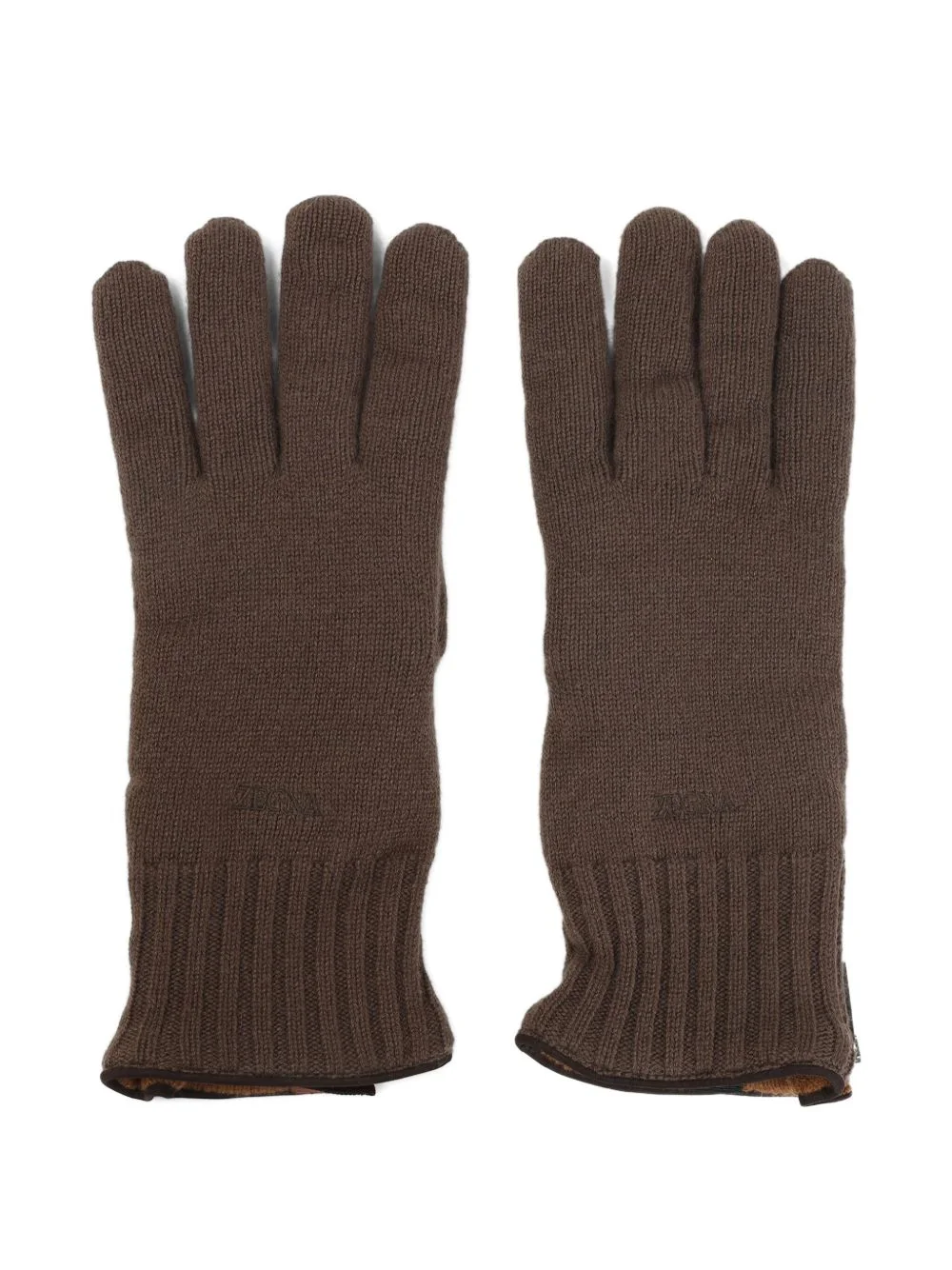 zip cashmere gloves - 1