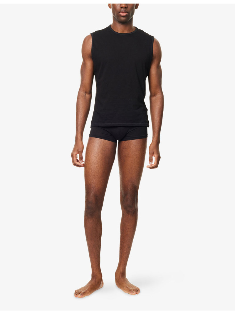 Diesel Crewneck Pack of Two Cotton-Jersey Vests outlook