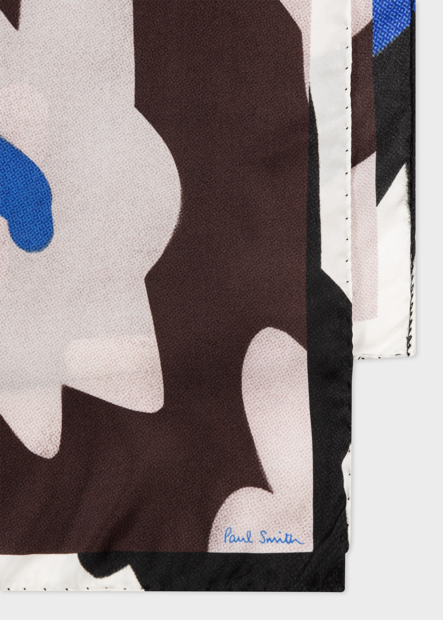 Brown Silk 'Big Flower' Scarf - 2