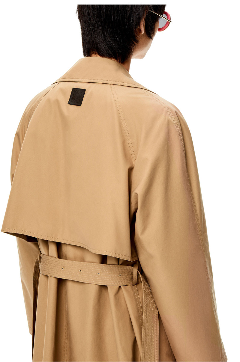 Double flap trench coat in cotton 5