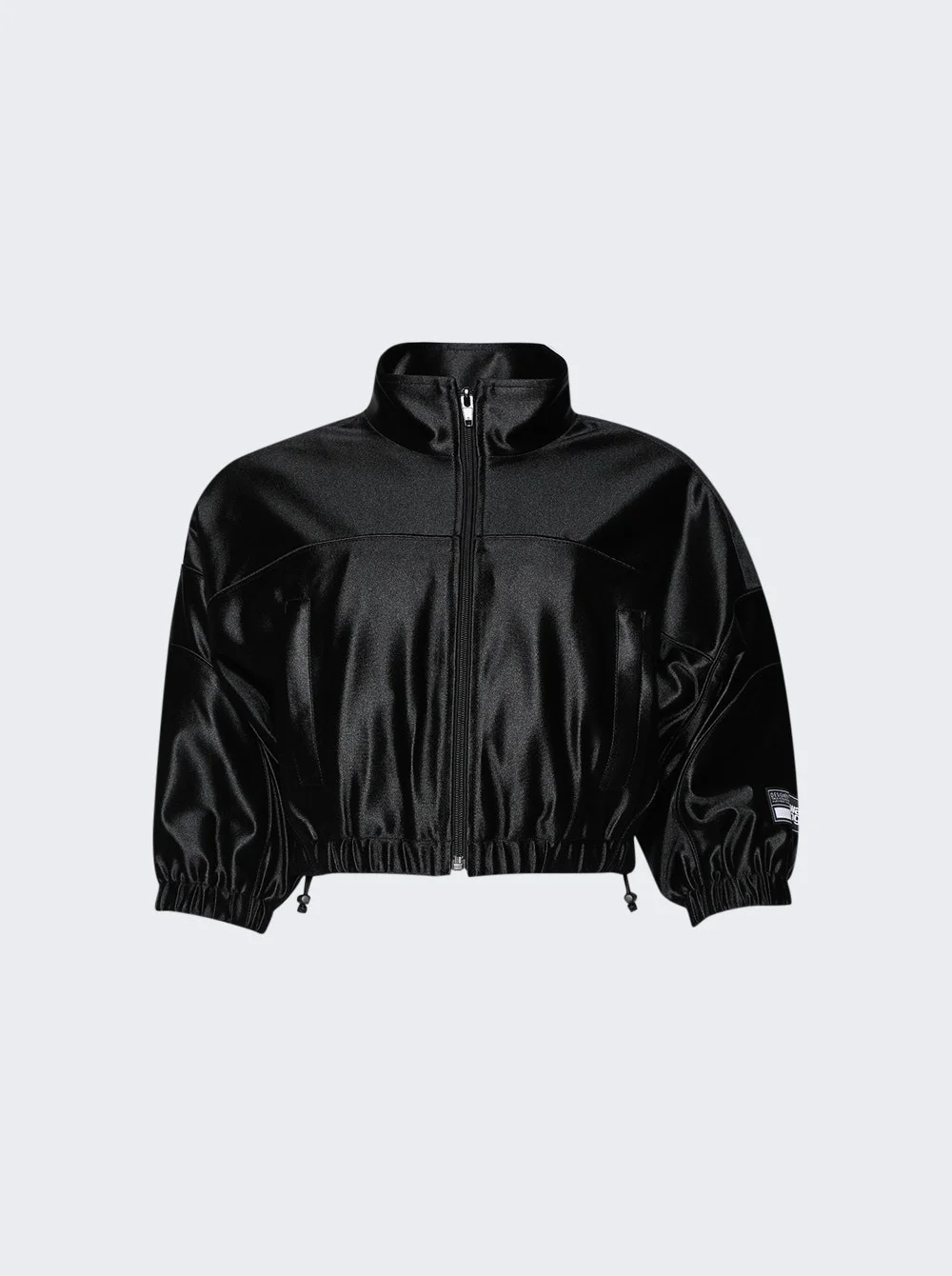 Cropped Track Jacket Black - 1