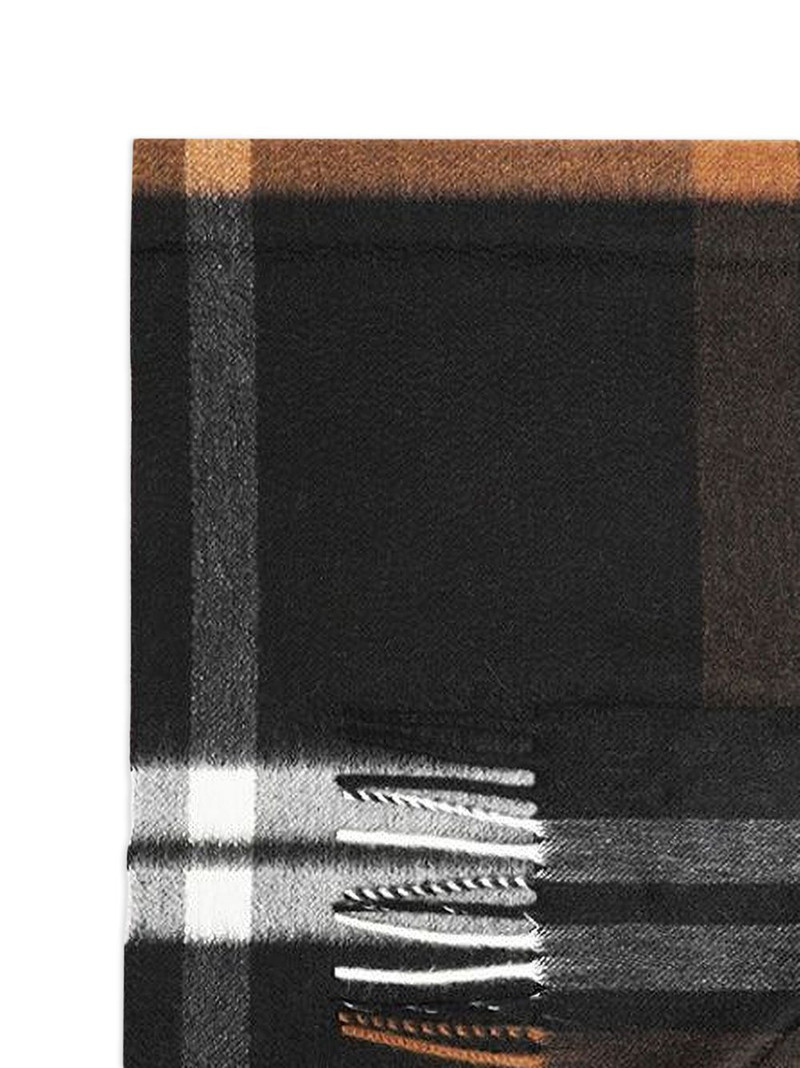 ZEGNA checked fringed scarf outlook
