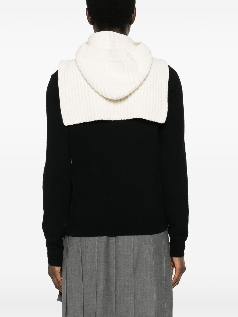 intarsia-knit logo neck warmer - 4