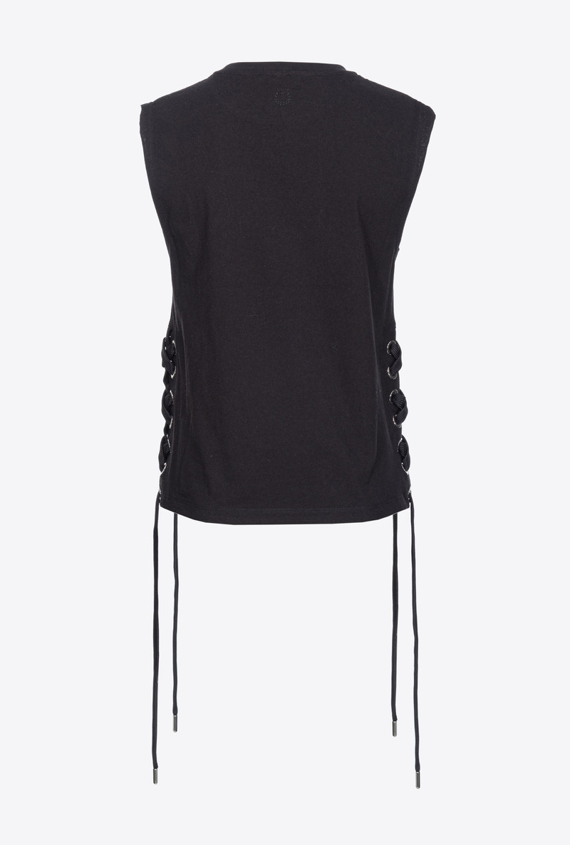 SLEEVELESS T-SHIRT WITH CRISS-CROSSING LACING 7