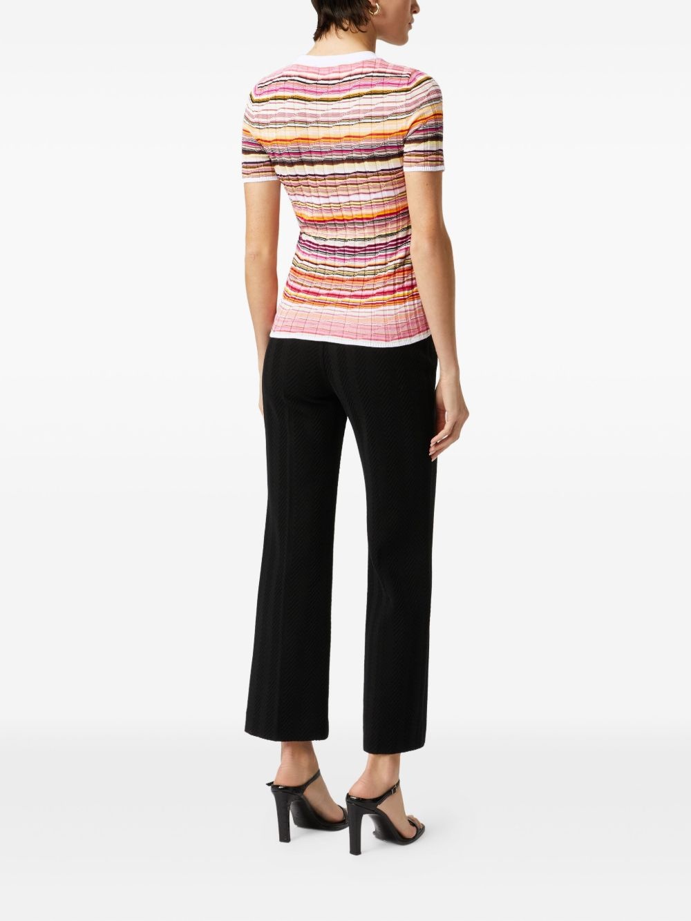 striped knitted T-shirt - 3