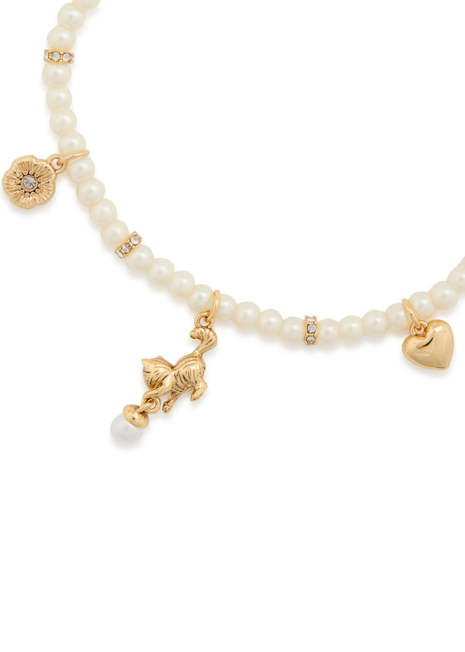 Coach Multi-charm Beaded Metal Bracelet - 3
