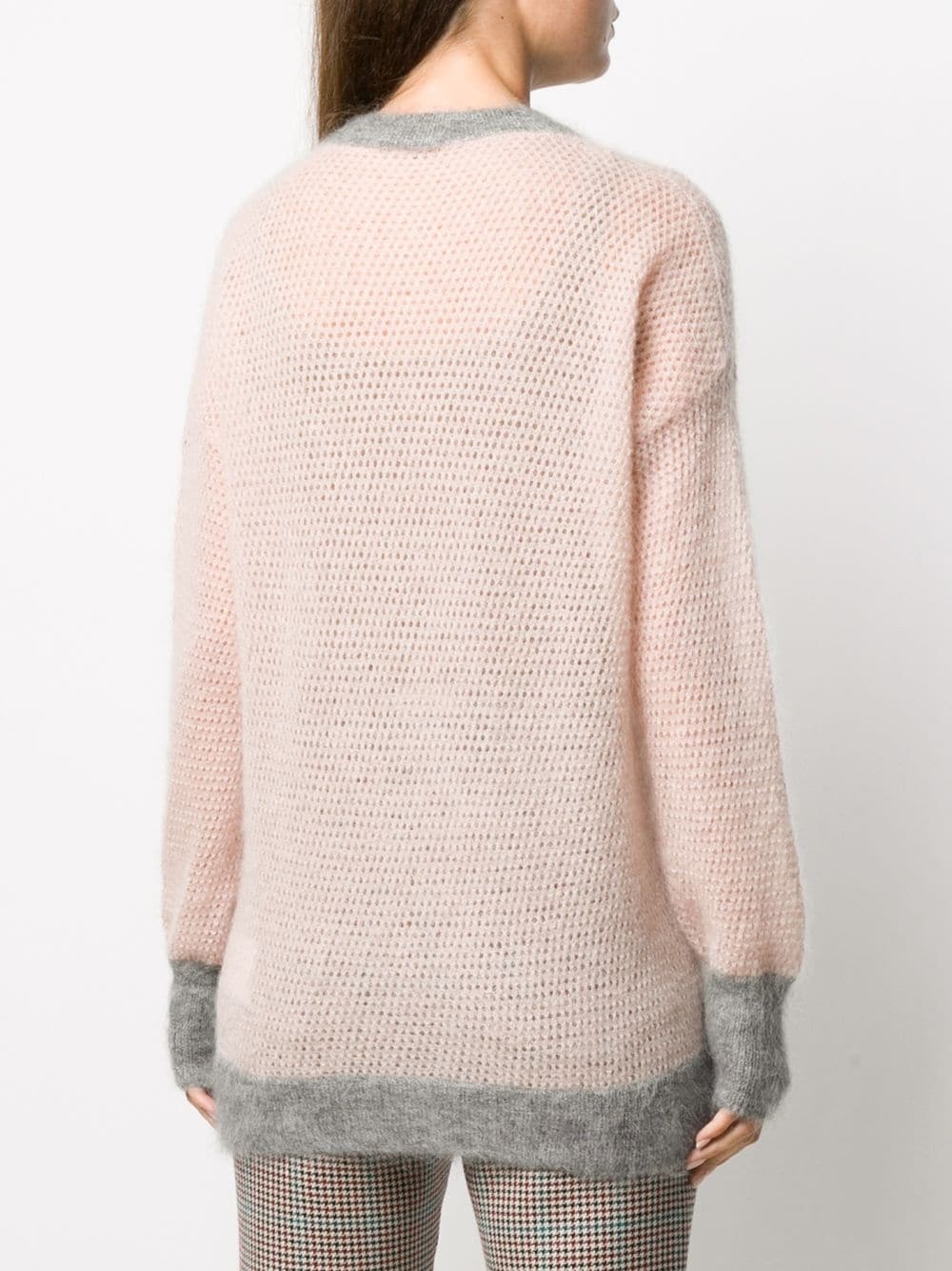 oversized open-knit jumper - 4