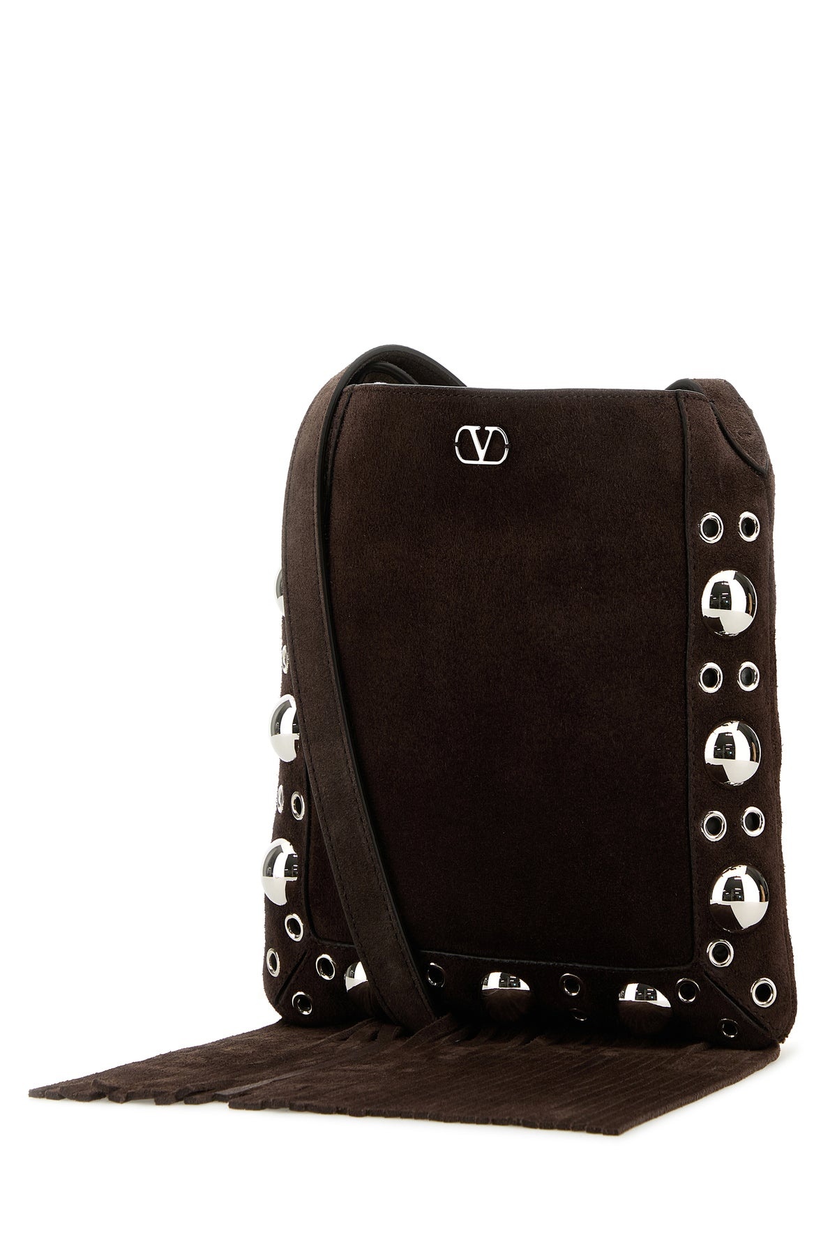 Brown suede small Nellcôte crossbody bag - 2