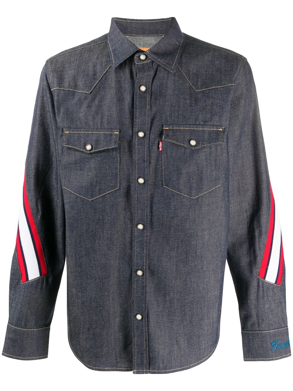 x Levi's striped denim shirt - 1