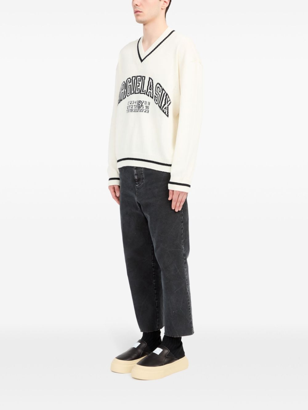 numbers-motif jumper - 6