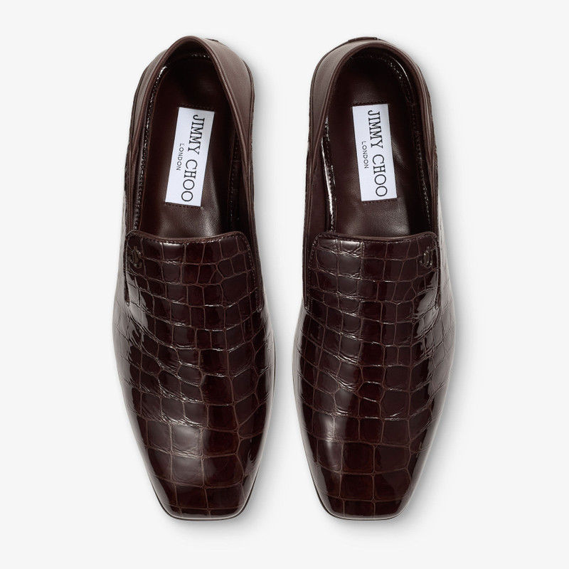 Eliot Slipper Sambuco Croc-embossed Leather Slippers 4