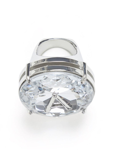 AREA crystal-embellished cocktail ring outlook