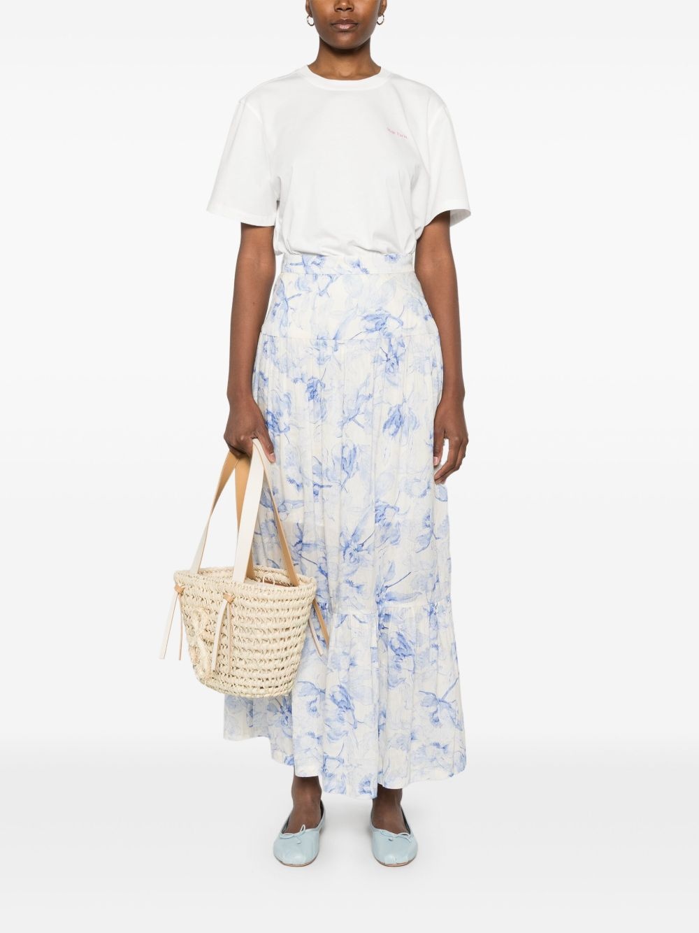 floral-print midi skirt - 2