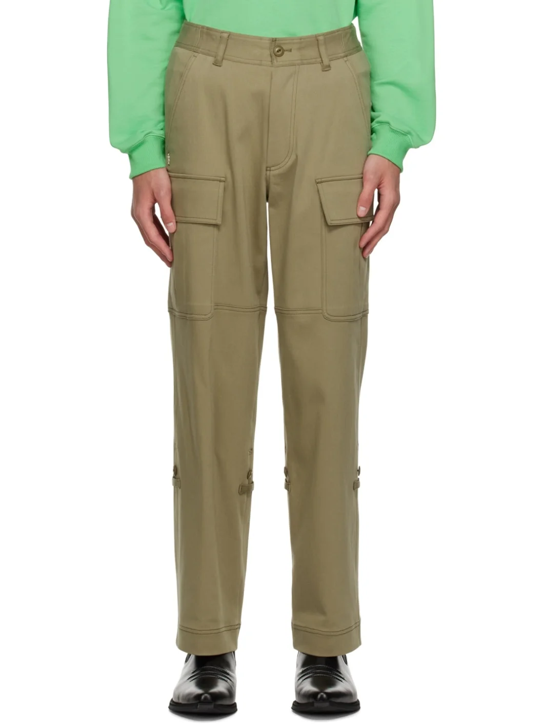 SSENSE Exclusive Khaki Paneled Cargo Pants - 1