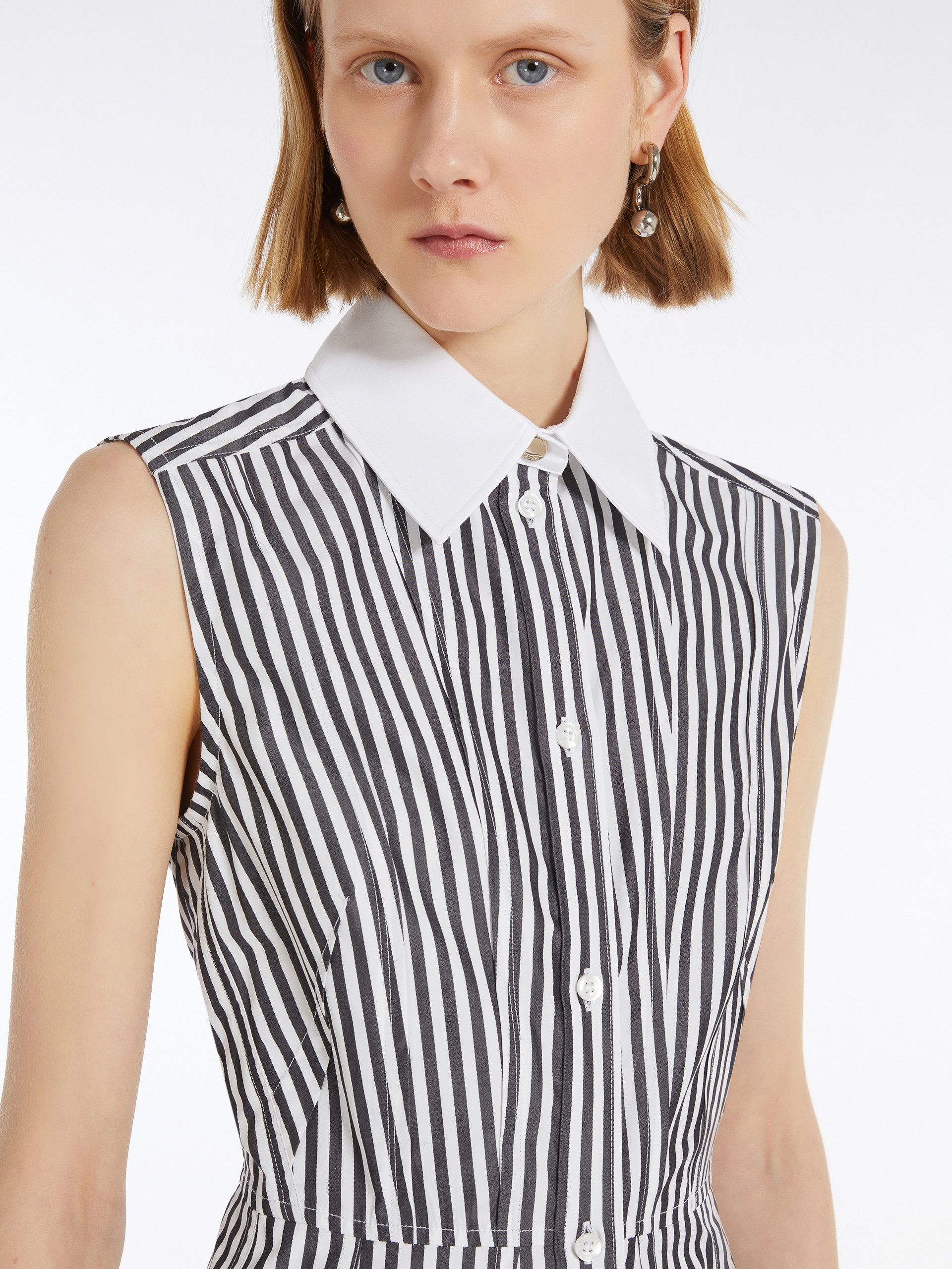 SELE Short striped poplin dress - 5