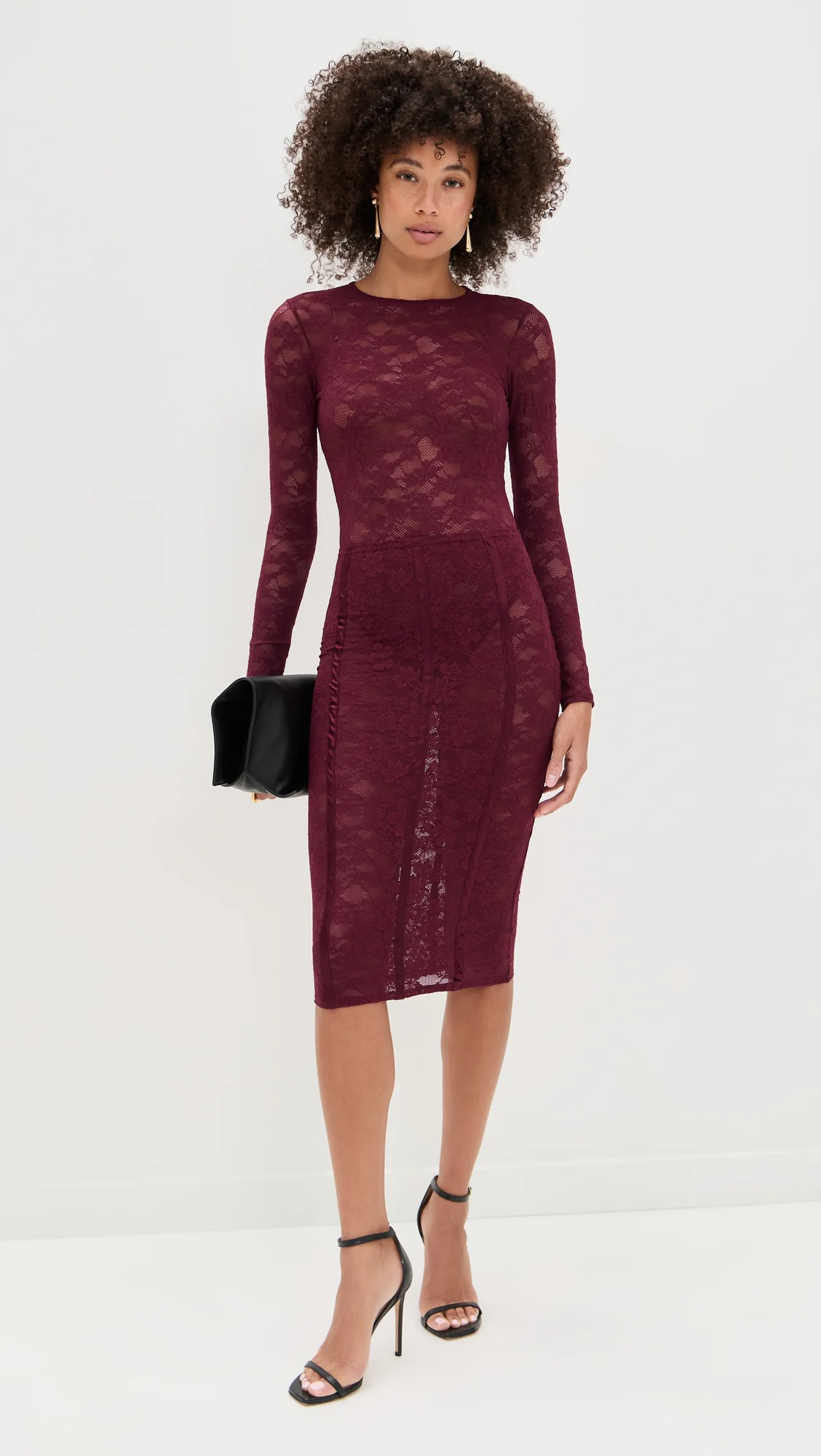 Le Stretch Lace Pencil Skirt - 1