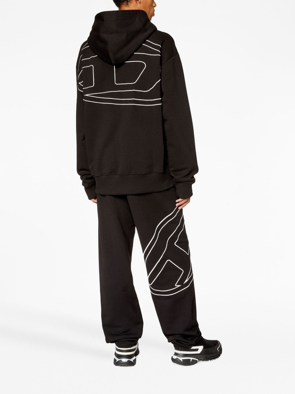 embroidered-logo cotton hoodie - 2