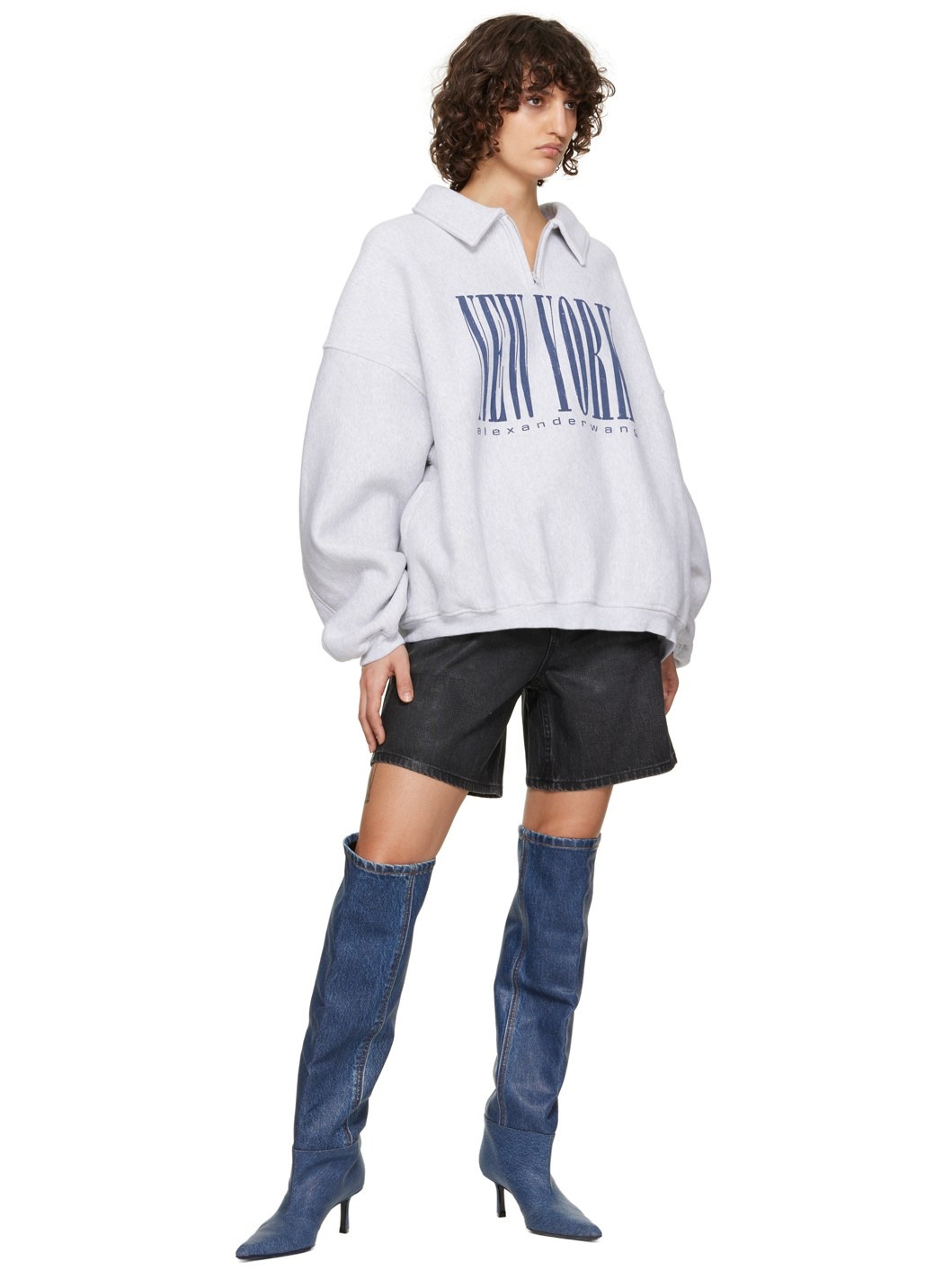 Blue Slouch Boots - 5
