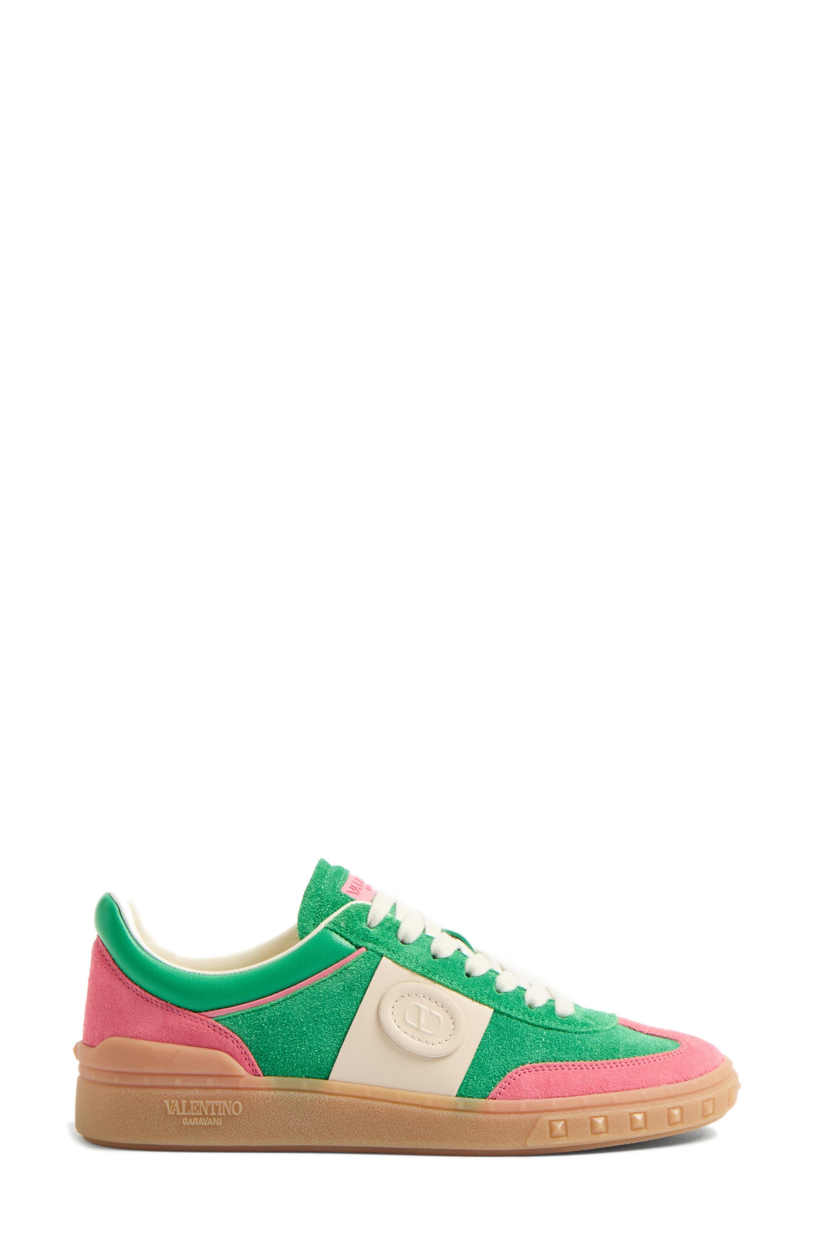 Valentino Garavani Upvillage Low Top Sneaker in Green/Pink at Nordstrom - 4