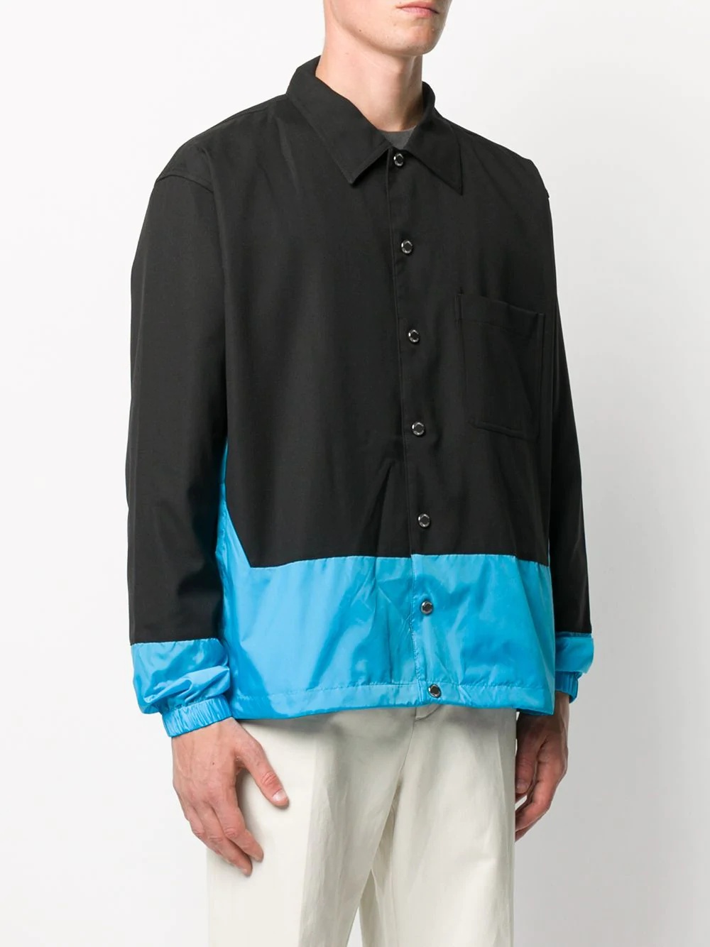 two-tone buttoned jacket - 4