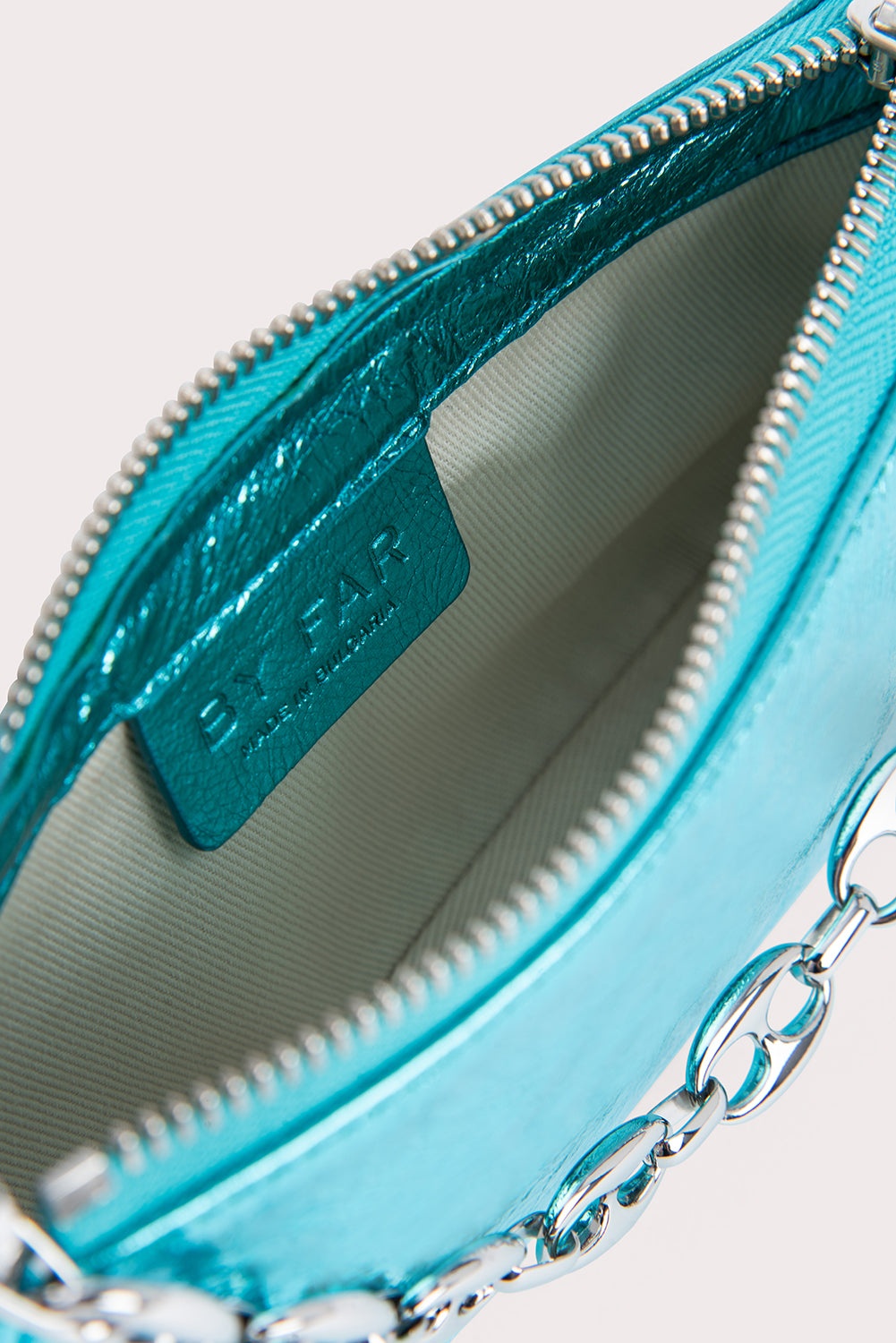 Mini Rachel Aquamarine Metallic Leather - 8