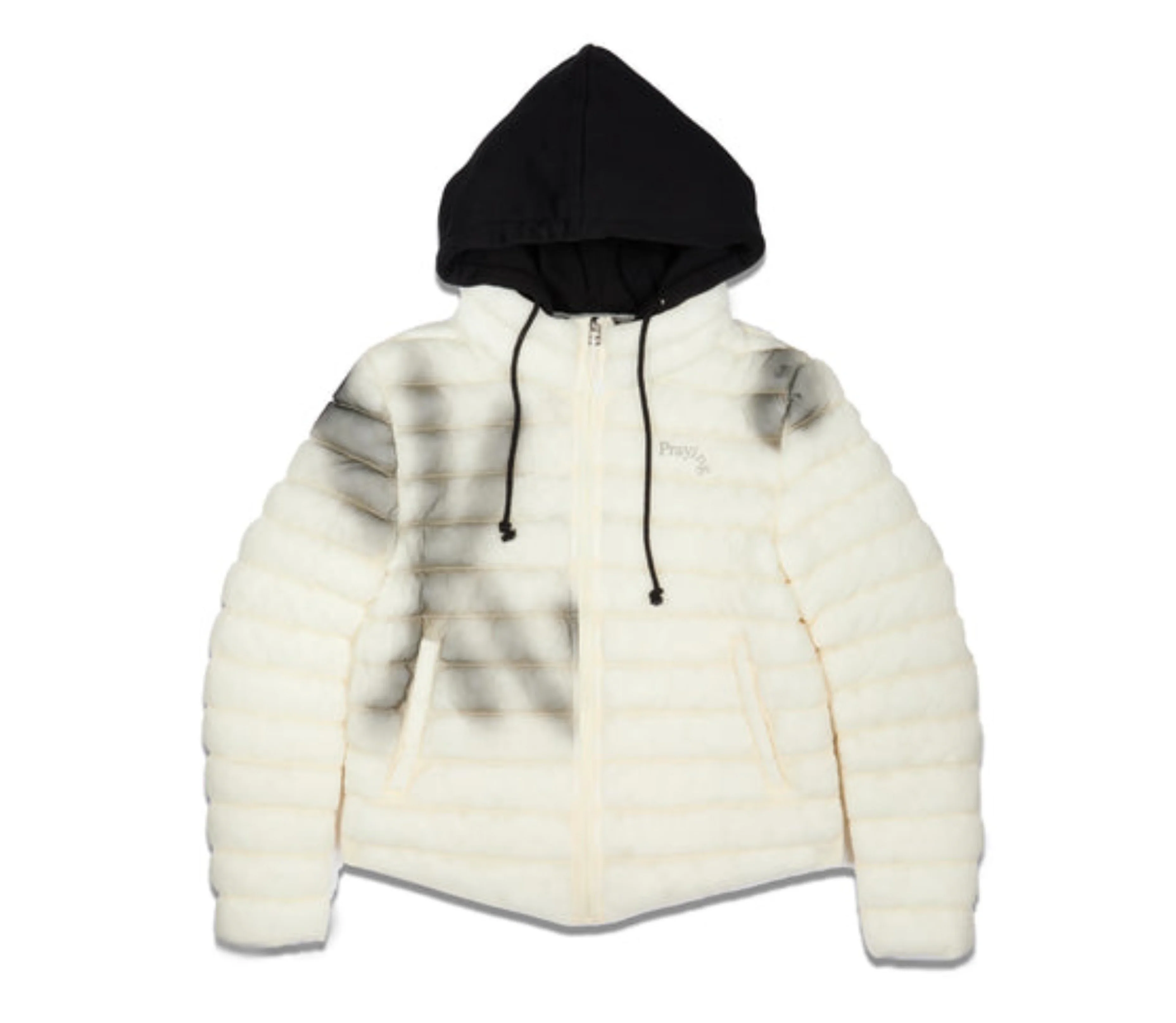 Praying Navy Puffer Jacket (Blue) - 1