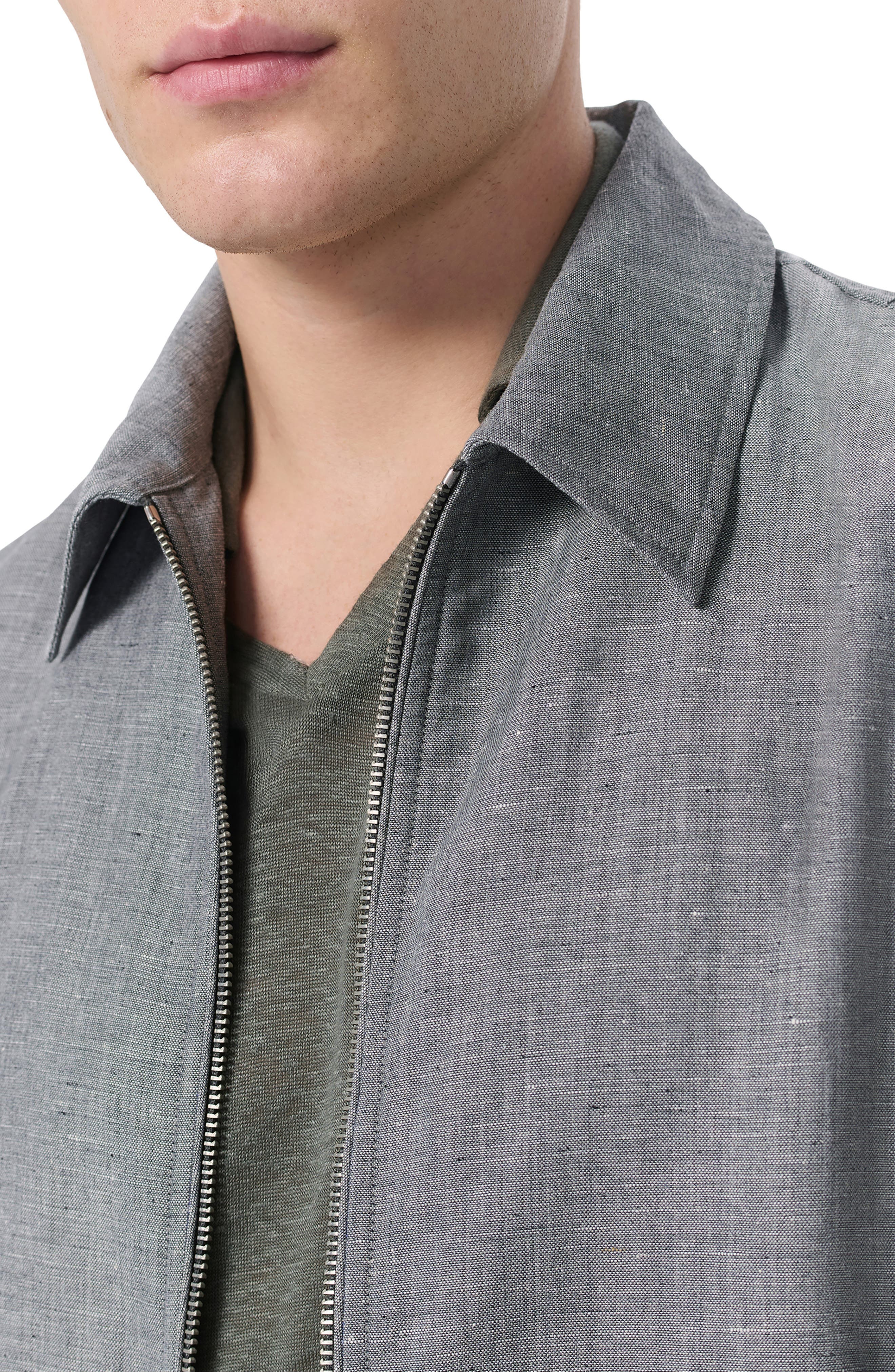 rag & bone Melrose Donegal Wool Blend Zip Jacket in Grey at Nordstrom - 3