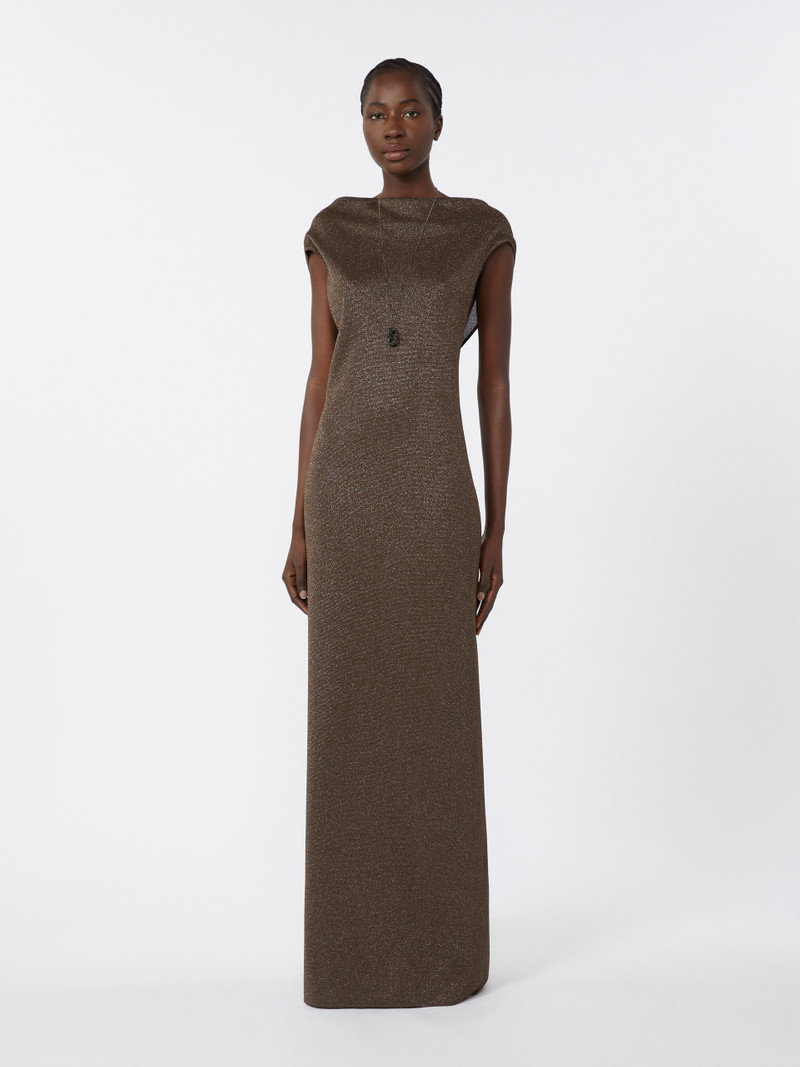 Max Mara ESCHIMO Viscose and lurex yarn dress outlook
