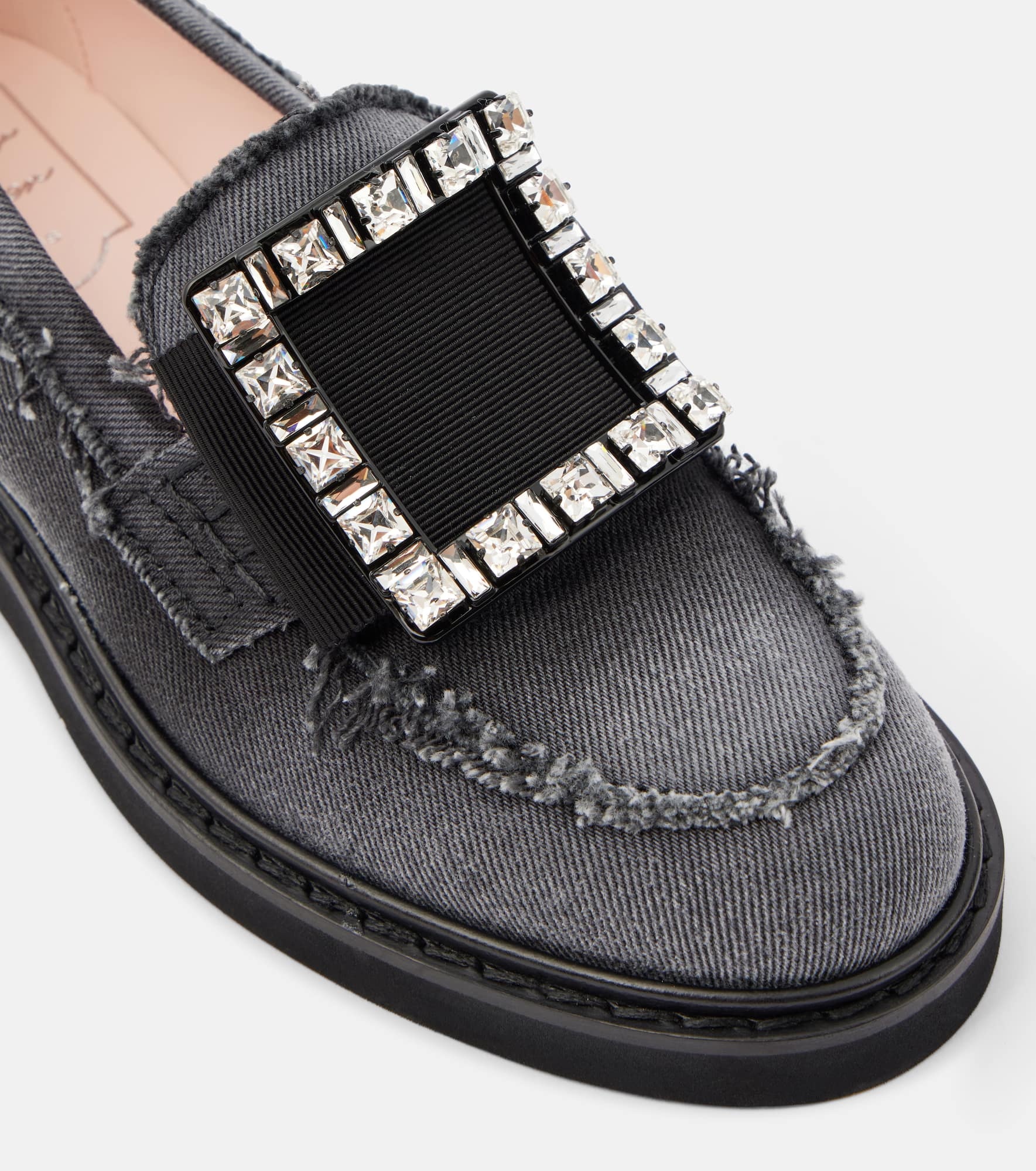 Viv' Ranger embellished denim loafers - 6