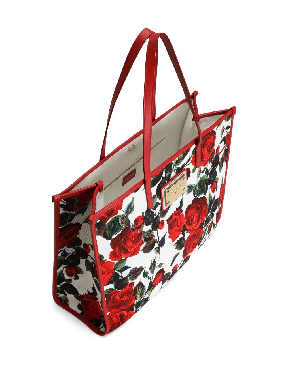 large rose-print shoulder bag - 5